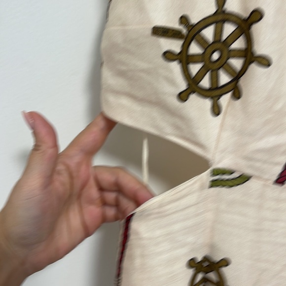 Alemais Ships Ahoy Tiered Midi Dress with cutouts. - Picture 5 of 9